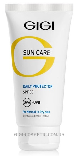GIGI Sun Care Daily Protector SPF-30 for Normal to Dry Skin - Солнцезащитный крем SPF-30 с защитой ДНК для сухой кожи (пробник)